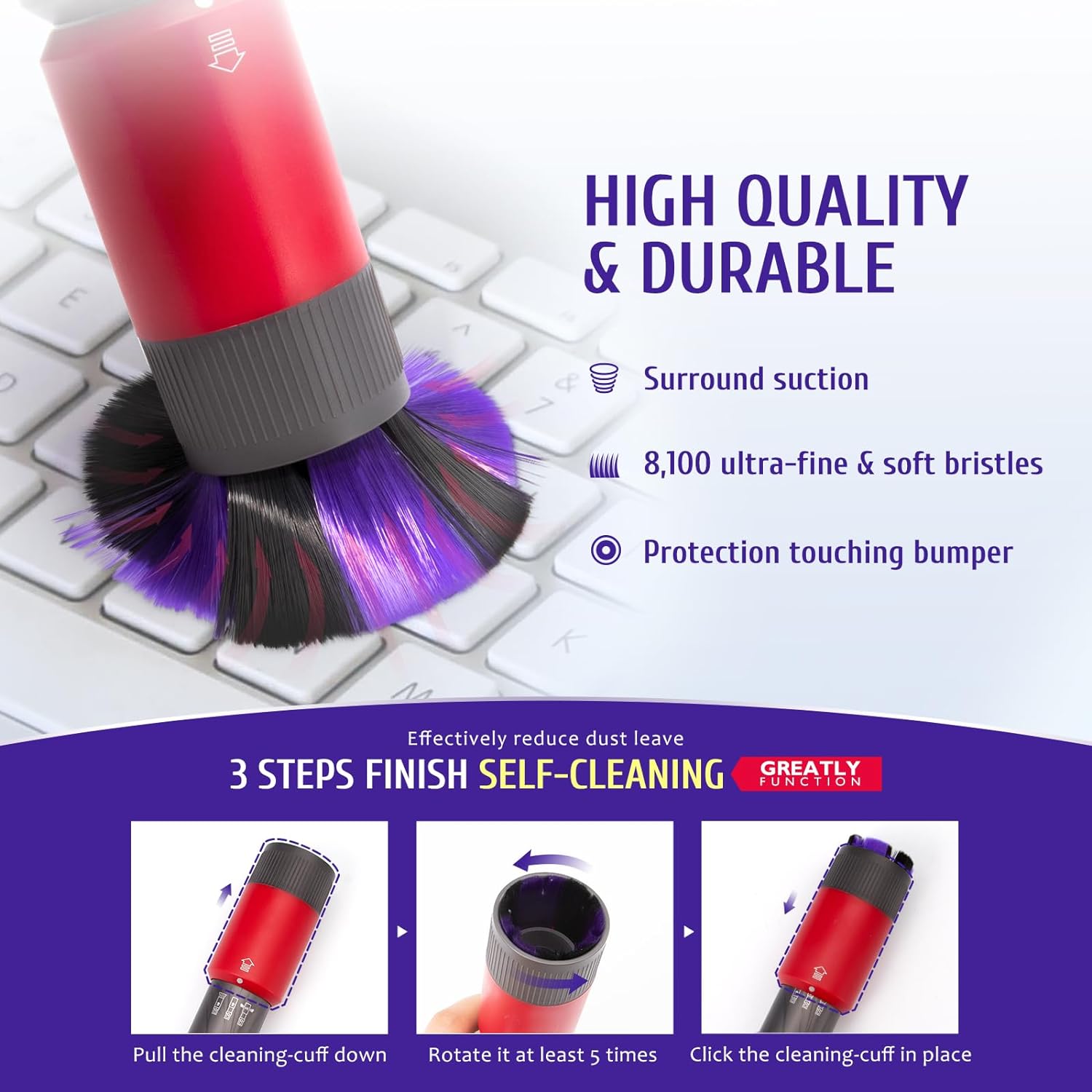 Dusting Brush + Flexible Exten - Flexible Hose Braided recension och pris