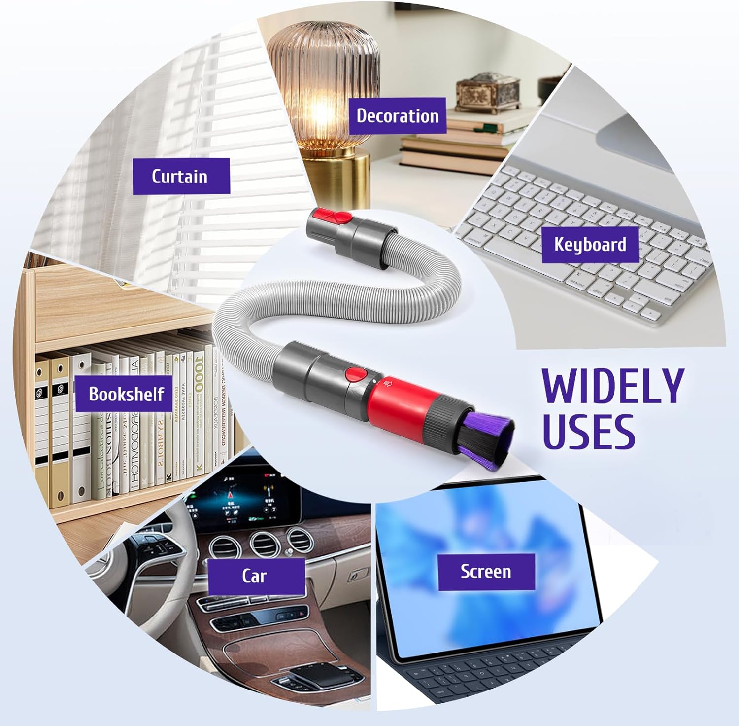 Dusting Brush + Flexible Exten - Flexible Hose Braided recension och pris