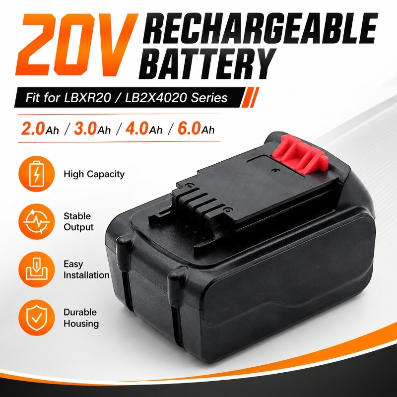 20V Max 6.0Ah Lithium-Ion Repl - Black+Decker Tool 20V Max recension och pris