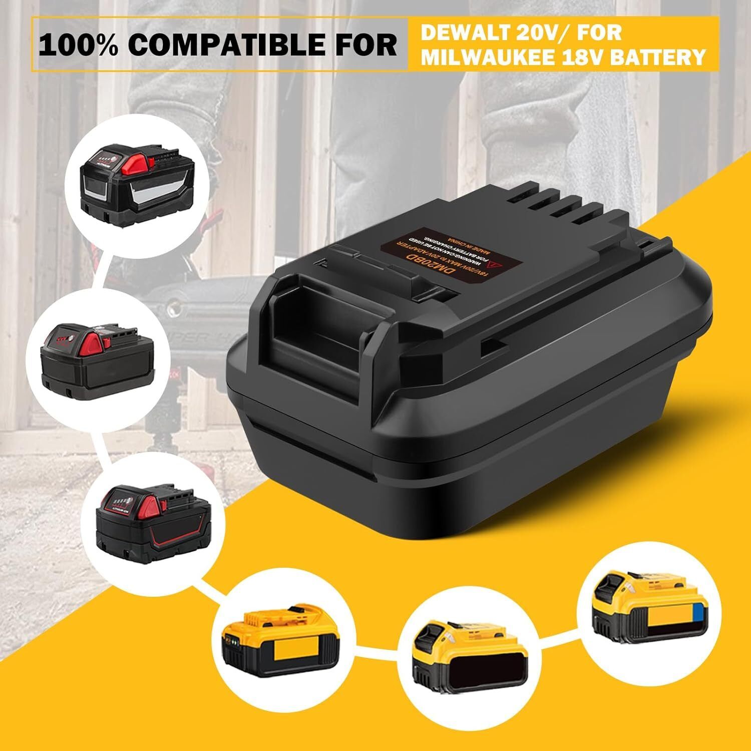 DM20BD Battery Adapter for DeW - Black+Decker Tool Cordless recension och pris
